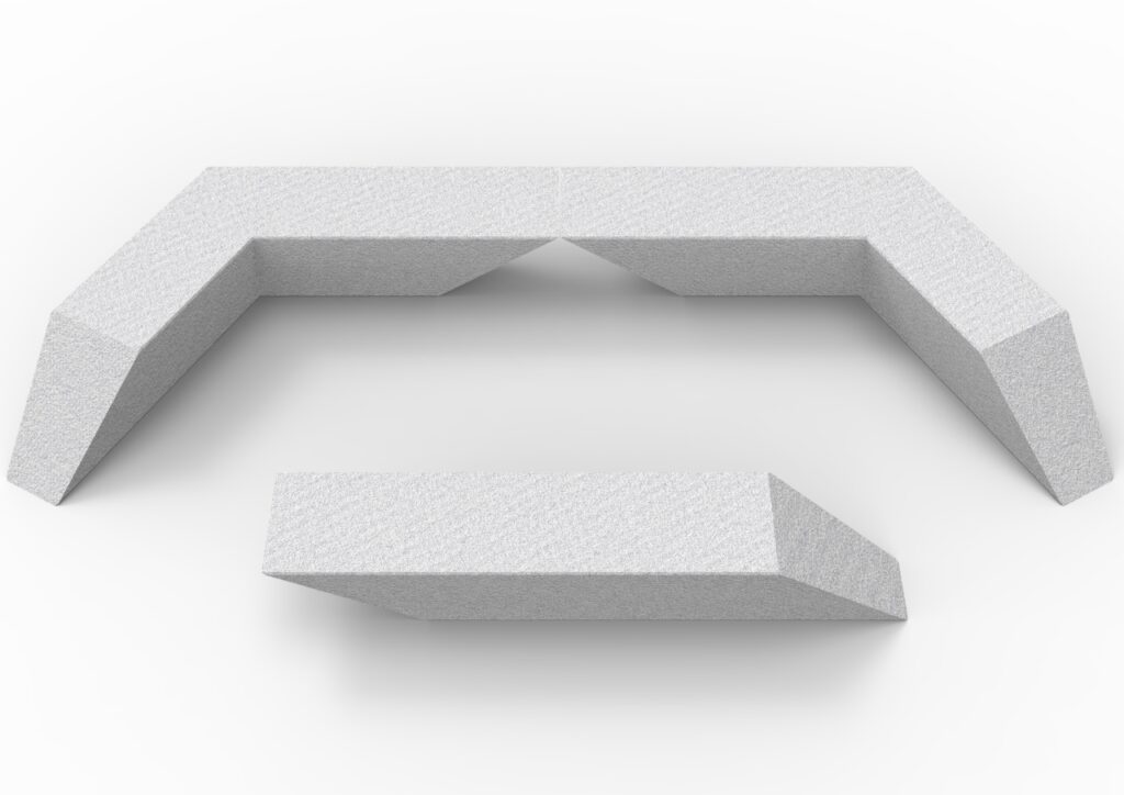 modular concrete bench