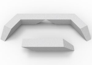 modular concrete bench