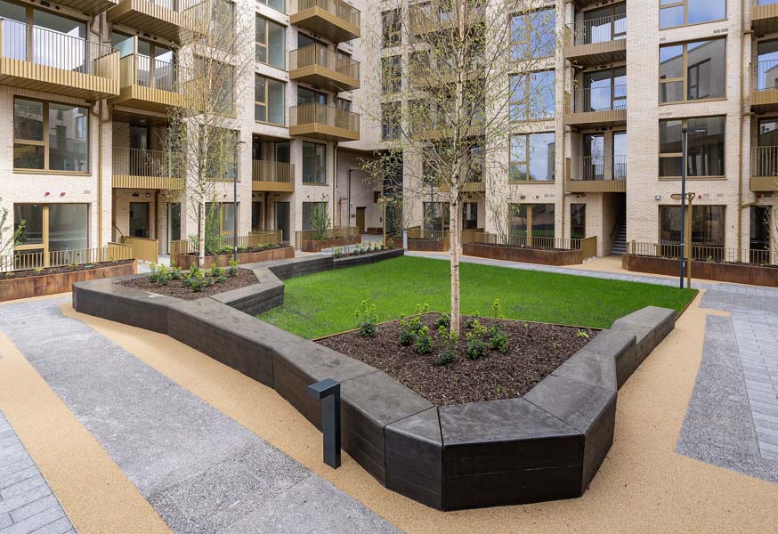 concrete design at Eglington Park, Donnybrook, Dublin